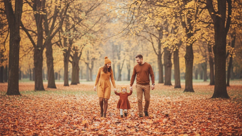 چطور از پیاده‌روی پاییزی با کودک لذت ببریم؟