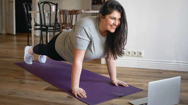 برنامه هفتگی ورزش در خانه برای کاهش وزن