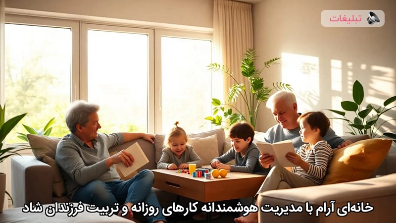 خانه‌ای آرام با مدیریت هوشمندانه کارهای روزانه و تربیت فرزندان شاد
