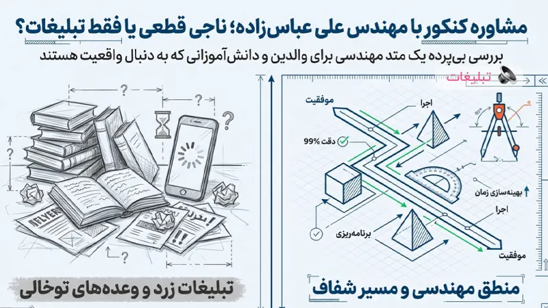 بررسی تجربه مشاوره کنکور با مهندس علی عباس زاده در اصفهان؛ ناجی قطعی یا تبلیغات؟