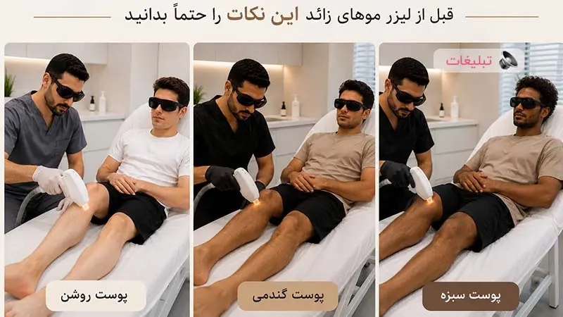 اگر پوست گندمی یا سبزه دارید، قبل از لیزر موهای زائد این نکات را حتماً بدانید