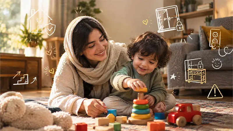  دیدن زندگی از ارتفاع کودک/وقتی باید خانه را ایمن کنید